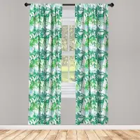 Abakuhaus Palmblad gordijnen – 2x75x225 cm – microvezel – groen
