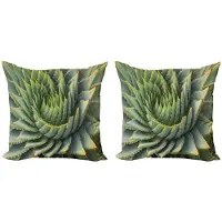 Abakuhaus Kaktus Kussenhoes Set – 2x40x40 cm – Dubbelzijdig – Groen