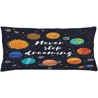 Abakuhaus Kussenhoes – Ruimtecitaat – 40x90 cm – marineblauw/zwart
