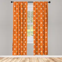 Abakuhaus Zeester Gordijnen – 2x75x245 cm – microvezel – Oranje/Wit