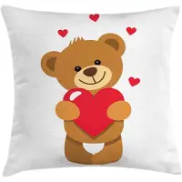Abakuhaus – Lustige Bär Kussenhoes – 40x40 cm – Dubbelzijdig bedrukt, rits