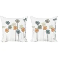 Abakuhaus Paardenbloem Kussenhoes Set – 60x60 cm – Dubbelzijdig bedrukt, rits, veelkleurig