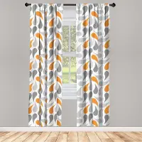 Abakuhaus Gordijnen – 2x75x245 – Microfaser – Oranje/Wit