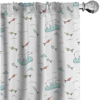 Abakuhaus – IJsbeer Gordijnen – 2x75x175 cm – Microvezel – Meerkleurig