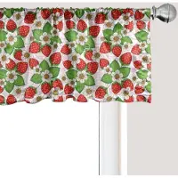 Abakuhaus Lente raamvalletje, gordijnvalletje voor keuken en slaapkamer met tunnelzoom, 137 cm x 45 cm, groenrood