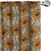 Abakuhaus Bloemen gordijnen – 2-delige set 75x175 cm – microvezel