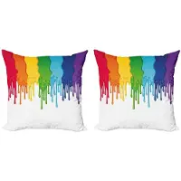 Abakuhaus Abstrakt Kussenhoezen Set – 2×50×50 cm – Dubbelzijdig bedrukt – Regenboog