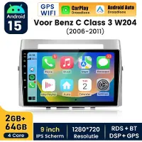 Hexinex Autoradio Geschikt voor Toyota Verso 2004-2009 - Draadloos CarPlay, Android Auto, GPS Navi, Android 15, multimediaspeler, 2GB+64GB