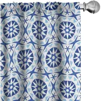 Abakuhaus Blauwe Mandala Gordijnen – 2x75x225 cm – Royal Marine