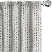 Abakuhaus Pijlgordijnen – 2-delige set 75x245 cm – microvezel, halfverduisterend, beige/zwart