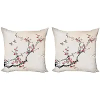 Abakuhaus Kussenhoes Set 2x40x40 cm – Dubbelzijdig bedrukt – Mikrofaser Zwart/Bordeaux