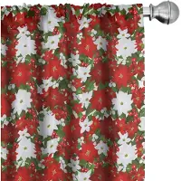 Abakuhaus Holly Mistletoe Gordijnen – 2-delige set 75x225 cm – Microvezel