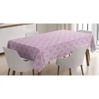 Abakuhaus Ikat-tafelkleed – 140 x 200 cm – Wit/Paars