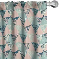 Abakuhaus Tropische Palmen – 2-delige set gordijnen 75x245 cm – Pastelroze/Blauw