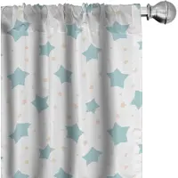 Abakuhaus – 2x75x245 cm Voorhangen – Mikrofaser – Kadett-Blauw & Blasse Perzik