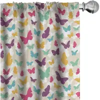 Abakuhaus Vlinder Voorhangen – 2x75x175 cm – Microvezel, halfdonker, Meerdere kleuren