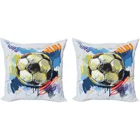 Abakuhaus – Dekokussen 60x60 cm – 2-pack – Dubbelzijdig bedrukt – Grijs Blauw