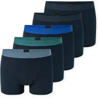 Schiesser Boxershorts '95/5 Organic Cotton' lichtblauw / donkerblauw / groen