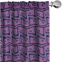 Abakuhaus – Retro gordijnen 2x75x225 cm – microvezel – fuchsia en blauwviolet