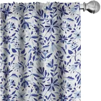 Abakuhaus Indigo Voorhangen – 2x75x175 cm – Mikrofaser – Halfdonker Blauw