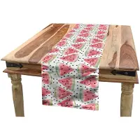 Abakuhaus Aquarel Tafelloper – Rechthoekig 40x180 cm – Koraal Lichtgroen