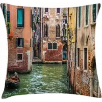 Abakuhaus Venetië Kussenhoes – Dubbelzijdig bedrukt, 45×45 cm, Multicolor