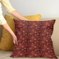 Abakuhaus Kussenhoes – Sneeuwvlokken Dubbelzijdig Bedrukt – 40x40 cm – Wit Geel Rood