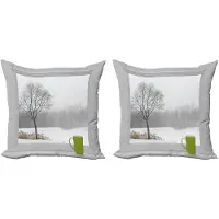 Abakuhaus Winter kussenhoes-set – 2x50x50 cm – dubbelzijdige druk