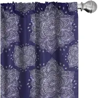 Abakuhaus – Etnische Gordijnen 2-delige Set 75x225 cm – Lavendel Indigo