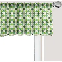 Abakuhaus Groene raamvalance, gordijnvalance voor keuken- en slaapkamerdecoratie met tunnelzoom, 137 cm x 30 cm, Groen Crème