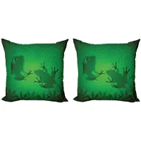 Abakuhaus Dier Kussenhoes Set – Tropisch Banana – 60x60 cm – Groen