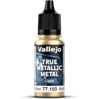 Vallejo Hobbyverf Acrylverf - 77103 True Metallic Metal - Light - Keizerlijk Goud - Acryl - Verf flesje - 1x 18 ml