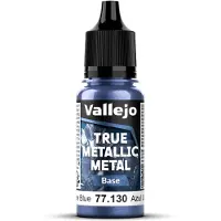 Vallejo Hobbyverf Acrylverf - 77130 True Metallic Metal - Base - Ultramarijn Blauw - Acryl - Verf flesje - 1x 18 ml