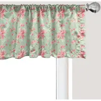 Abakuhaus Shabby Flora Raamvalletje, Gordijnvalletje voor Keuken en Slaapkamer met Tunnelzoom, 137 cm x 45 cm, Mintroze
