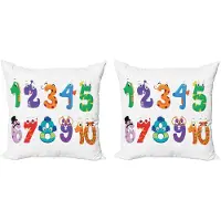 Abakuhaus nummer kussenhoes-set – 2x40x40 cm – multikleurig – digitaal bedrukt