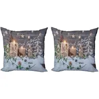 Abakuhaus Kussenhoes Set – 60x60 cm – 2 stuks – dubbelzijdig bedrukt