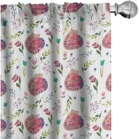 Abakuhaus kattengordijnen – Scandi-kunst – 2x75x225 cm – microvezel, wit/multicolor
