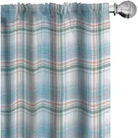 Abakuhaus Gordijnen – 2-delige set 75x175 cm – microvezel Aqua-turkoois-roze