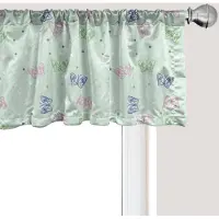 Abakuhaus Motten Raamvalletje, Gordijnvalletje voor Keuken en Slaapkamer Decoratie met Tunnelzoom, 137 cm x 45 cm, Lichtpaars en Mintgroen
