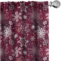 Abakuhaus Sneeuwvlok Gordijnen – 2x75x225 cm – Multicolor – Microvezel