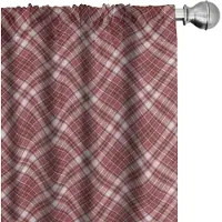 Abakuhaus Geruite gordijnen – 2x75x175 cm – Microvezel – Gedroogde rozen – wit