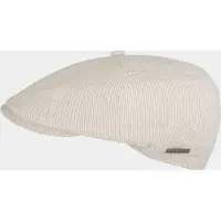 Hatland Elias - Gestreepte flatcap - Beige - Assorti - XL
