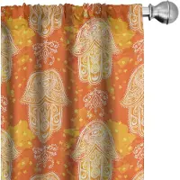 Abakuhaus – Oriëntaalse gordijnen, 2x75x225 cm, oranje/geel/wit