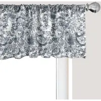 Abakuhaus Flowerland raamvalletje, gordijnvalletje voor keuken en slaapkamer met tunnelzoom, 137 cm x 45 cm, paarsblauw wit