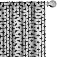 Abakuhaus Abstrakt Gordijnen – 2x75x225 cm – Koolgrijs/Wit