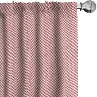 Abakuhaus – Geruit Voorhangpaneel – 2x 75×175 cm – Microvezel – Donker koraal