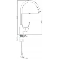 Kuchinox Keukenmengkraan LIDO BKL 768D Zwart Chroom