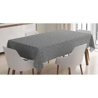 Abakuhaus Geometrisch Tafellaken – zwart-wit zigzag, 140x240 cm, zijdeachtig satijn