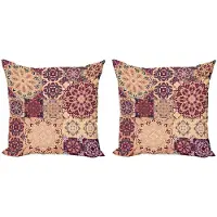 Abakuhaus Kussenhoes Set – 2x50x50 cm – Dubbelsidig Print – Mikrofaser – Oranje/Rood