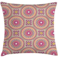 Abakuhaus Folkloristische Kussenhoes – Dubbelzijdig bedrukt – 50x50 cm – Rosa Mint